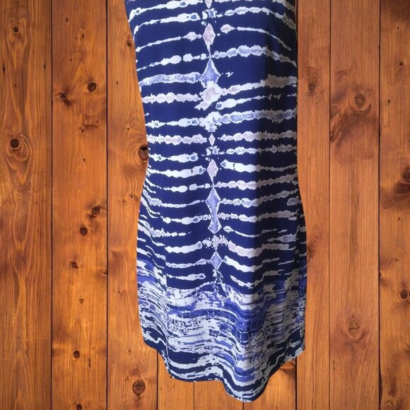 Saint Tropez West Women's Size 2 Zip Back Sleeveless Shift Dress Blue White - Picture 3 of 5